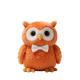 Orange Bowtie Owl Plush Toy - Soft Stuffed Animal for Nursery & Decor