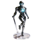 Silver Mecha Collectible Figure（8–12 cm）
